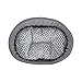 Bone Dry Lattice/Stars & Stripes Design Pet Bed, Oval Small - 22 x 17 x 7, Lattice Gray