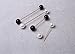 L'vow Black White Elegant Temperament Double Faux Pearl Brooch Pins Pack of 2