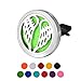 HOUSWEETY Car Air Freshener Aromatherapy Essential Oil Diffuser - Angel Wings Stainless Steel Locket,11 Refill Pads (30mm)