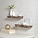 Better Homes and Gardens Picture Ledge Set - Spruce Up Any Room with Elegant Floating Shelves - Easily Install Your Wall Shelves in Minutes - Exclusive Brown Marble Finish