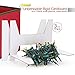 StorageMaid Christmas Lights Storage Box | Festive Sturdy Xmas Lights Organizer Container Great for Stacking - Christmas Decoration Box Equipped with a Secure Cover & Card Slot - 12 x 17 x 10 In., Red