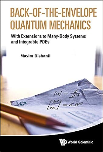 Amazoncom Back Of The Envelope Quantum Mechanicswith - 