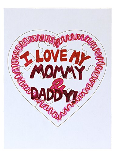 Hygloss 12 Blank Heart Puzzles – 6 x 8 Inches – Ideal for Valentine’s Day Crafts – Write, Draw, and Decorate – 8 Pieces Each