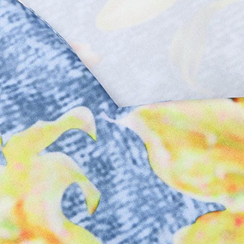 Misaky Lady Dress, Floral Pattern Business Casual Work Party Pencil Dress (S, B_Yellow) - Thumbnail 3