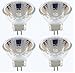 Sterl Lighting - 4 Pack, MR11 Halogen Reflector Light Bulbs, 10W, 12V, 2700K Warm White, Clear, GU4 Bi-Pin Base, Fiber Optic Bulb, Landscape, Stove-Top, Range Hood, Spotlight, NP4