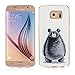 SWEES Phone Case Compatible Galaxy S6 (2015 Released), Slim Thin Soft Silicone Gel TPU Case Special 3D Relief Printing Pattern Design Scratch Resistant Full Protective Back Cover, Grizzly Bear