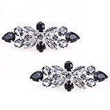 Santfe Rhinestone Crystal Flower Shoe Buckle Shoe Clips for Bridal Wedding Party Shoe Decoration
