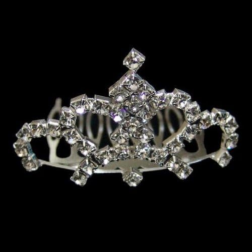 Bridal Princess Wedding Crystal Rhinestone Mini Tiara Comb