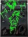 BEST Designs 50 Smell Proof Mylar Bags - 3x4 inch Resealable Ziplock Food Safe Aluminum Material (Green Smoke)