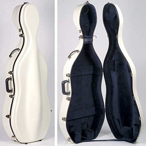 image for Bobelock 2002 Slim White Fiberglass 4/4 Cello Case