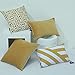Decorative Pillow Cover Golden Palm 12x20 Lumbar Pillow Cushion Cover Oil Yellow Trellis Mina Throw Pillow Case Dark Mustard Yellow/Ochre Gold Color 1 pc Cotton Canvas 30x50cm