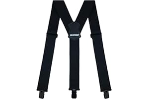 MELOTOUGH Men's Suspenders 2 Inch Wide Elastic Y Back Suspenders for Men Heavy Duty Suspender with Strong Clip for Pants