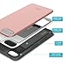 iPhone 8 / iPhone 7 Case, DesignSkin [Slider] [Sliding Card Holder Slot] Extreme Heavy Duty 3-Layer Bumper Protection Wallet Cover with Card Holder Case Cover for iPhone 7/8 - Rose Gold