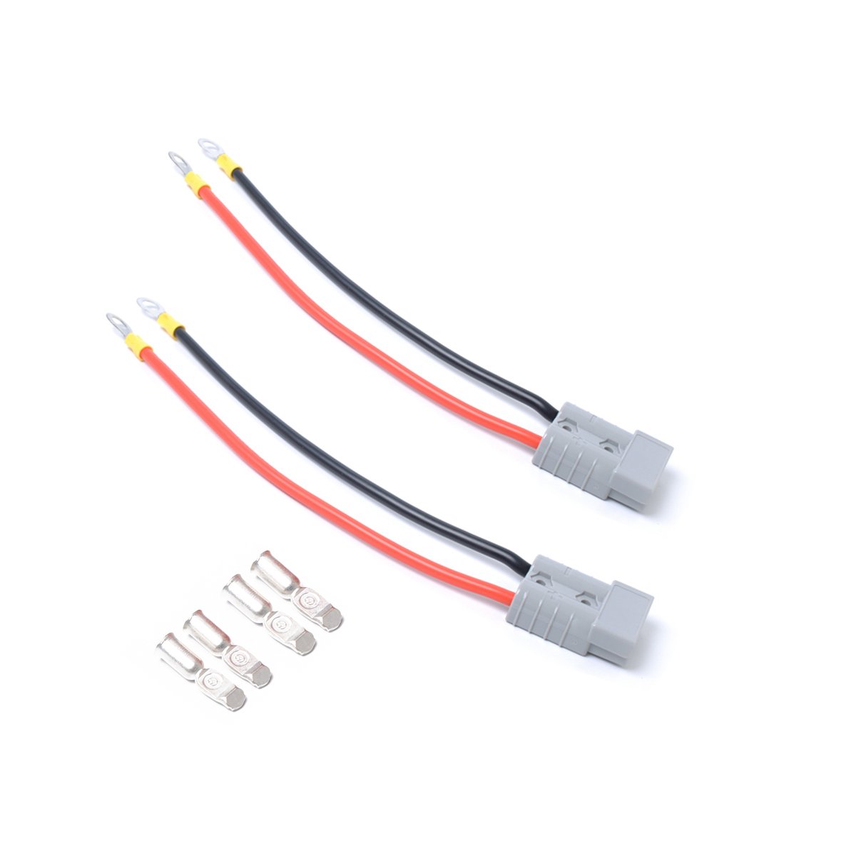 VORCOOL One Pair 50A 600V Battery Quick Disconnect Connector Plug Trailer Winch Connector with 25cm Cables (Grey)