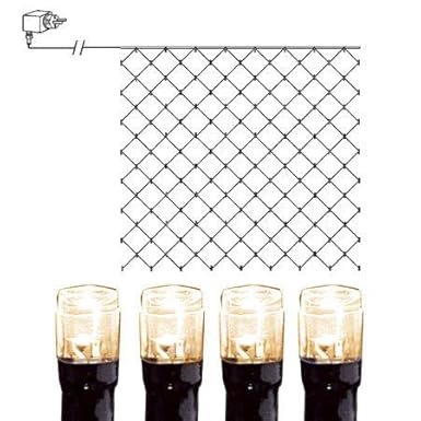 Lichternetz 3 x 3 m 180 LED Lichter warmweiß schwarz innen/außen
