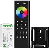 BTF-LIGHTING 5050SMD FCOB COB RGBCCT RF 2.4GHz Wireless Remote RC03RFB & C05RF Tuya Controller Kit 4 Zones Group Control PWM RGBWW(+ R G B C W) 6pin LED Strip DC5V DC12V DC24V