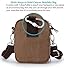 iPhone 7 Plus/6s Plus Belt Clip Case Canvas Holster,Vertical Cellphone Purse Small Crossbody Bag for Men Belt Loop Waist Pouch Molle Tool Pouch for LG G5 G6 Galaxy S8 Plus Note 5 4 S6 Edge Plus-Brown