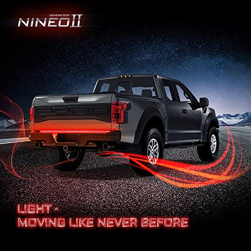 NINEO 60" LED Tailgate Light Bar Strip w/Arrow Design Turn Signal Brake Running compatible Pickup Truck Trailer SUV RV VAN Car Towing Vehicle - No Drill Install