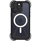 CASETiFY Ultra Bounce Case for iPhone 15 Pro Max [Shockproof / 32.8 ft. 10X Military Grade Drop Protection/Compatible with Magsafe] - Clear Black