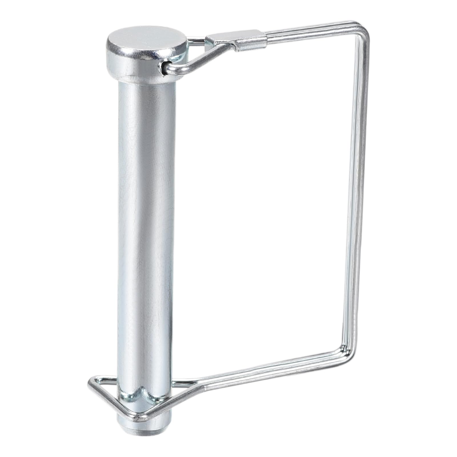 DTGN 10mm x 100mm (DxL) Shaft Locking Pin - 1Pack - Good for Farm Trailers Lawn - Carbon Steel Square Trailer Coupler Pin - Silver Tone