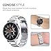 KOREDA No Gap Bands Compatible with Samsung Galaxy Watch Ultra 47mm Band for Men Women, Solid Business Stainless Steel Metal Bands for Samsung Galaxy Watch Ultra 47mm