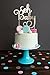Oh Baby Shower Cake Topper Decoration – Hard Cardboard Gold Glitter 1 Pack – by ROUNDSQUARE