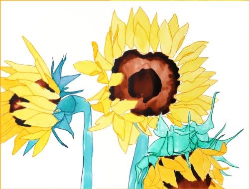 "Follow the Sun", Giclee Print of Sunflower Flower Painting, Various Sizes (15 x 19)