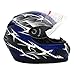 MMG Full Face Street Bike Helmets DOT - Comes with Clear Shield and Smoked Shield – Model 21 Blue, Large