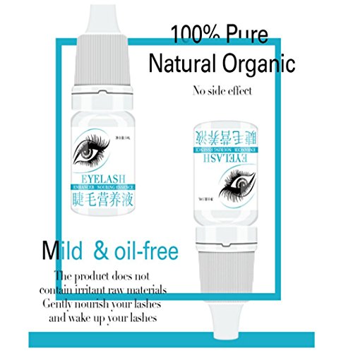 Hometom Eyelash Serum Supplement Liquid | Fast Rapid Growth Vitamins Solution | For Thicker and Fuller Eyelashes & Eyebrows (White)