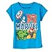 Marvel Little Girls' Avengers Hero Squares Glitter Tee