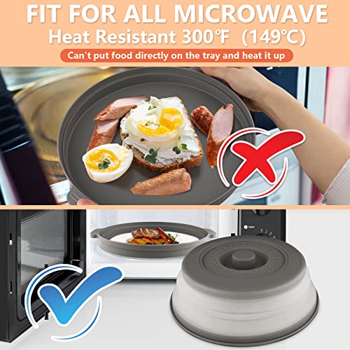 Microwave Cover for Food, Vented Collapsible Microwave Splatter Cover