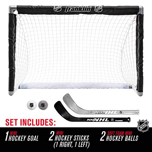 Franklin Sports NHL Youth Mini Hockey Goal + Stick Set Kids Knee