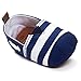 Ecosin Baby Blue Stripe Sneaker Anti-Slip Soft Sole Toddler Prewalker (0-6months)