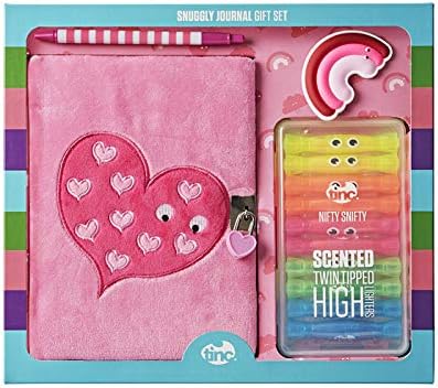 Tinc Notebook Gift Set for School or Home, Snuggly Pink