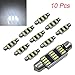 Efoxcity 12V 42mm 211-2 212-2 569 578 10-Pack Bright 6000K Canbus Error Free LED Bulbs for Map Light dome Ligtht mirror Light License Plate Trunk Side Marker Courtesy light