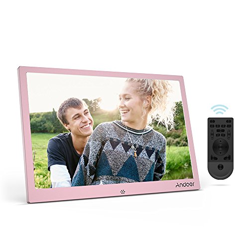 Andoer 12Inch HD Digital Photo Frame LED 1280×800 High Resolution Support 1080P Video Music Play, Auto-slide, Calendar, Alarm, Supports Multiple File Formats and External USB and SD Card Birthday Gift