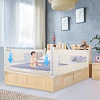 Cocoarm Bed Rail Guard,Portable Foldable Toddlers Safety Bed Rail Children Bed Guard Side Rail Height Adjustable with Lockable Buckle (200cm/78.8inch)