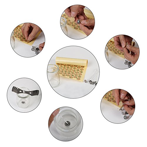 Candle wick,LANMOK 200 Pcs Pre-waxed Wicks with Sustainer Tabs and Double-Sided Wick Stickers for Making DIY Craft Candles,90mm and 200mm Long. - Thumbnail 5
