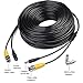 Masione 4 Pack 150ft Video Power Security Camera Extension Cable Wire for CCTV DVR CCD Security Cameras Surveillance System with BNC to RCA Adaptor