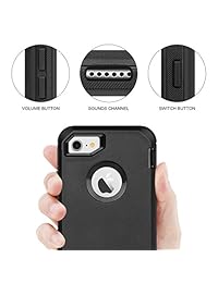 MAXCURY - Funda para iPhone 7 Defender, iPhone 8, resistente a los golpes, serie funda para iPhone 7 8 (4,7 pulgadas) con protector de pantalla integrado