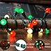 BOHON Christmas Lights Outdoor 24FT 70 LED G15 Red White and Green Globe String Lights Plug in with Pastel Bulb Green Wire for Indoor Patio Xmas Tree Garland Wreath Decor, Waterproof UL Certified