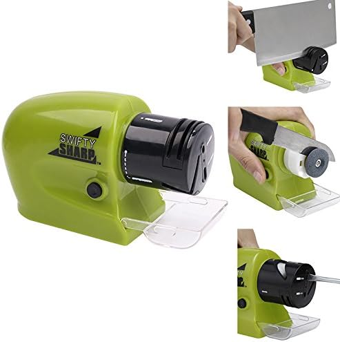 TYCN Multi Functional Kitchen Motorized Knife Blade Sharpener Cordless Motorized Sharpener ElecTric Grinding Electric Sharpener (Green)