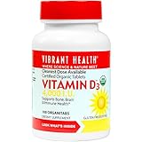 Vibrant Health - Vitamin D3 4000 i.u., Certified Organic Tablets, 100 count (FFP)