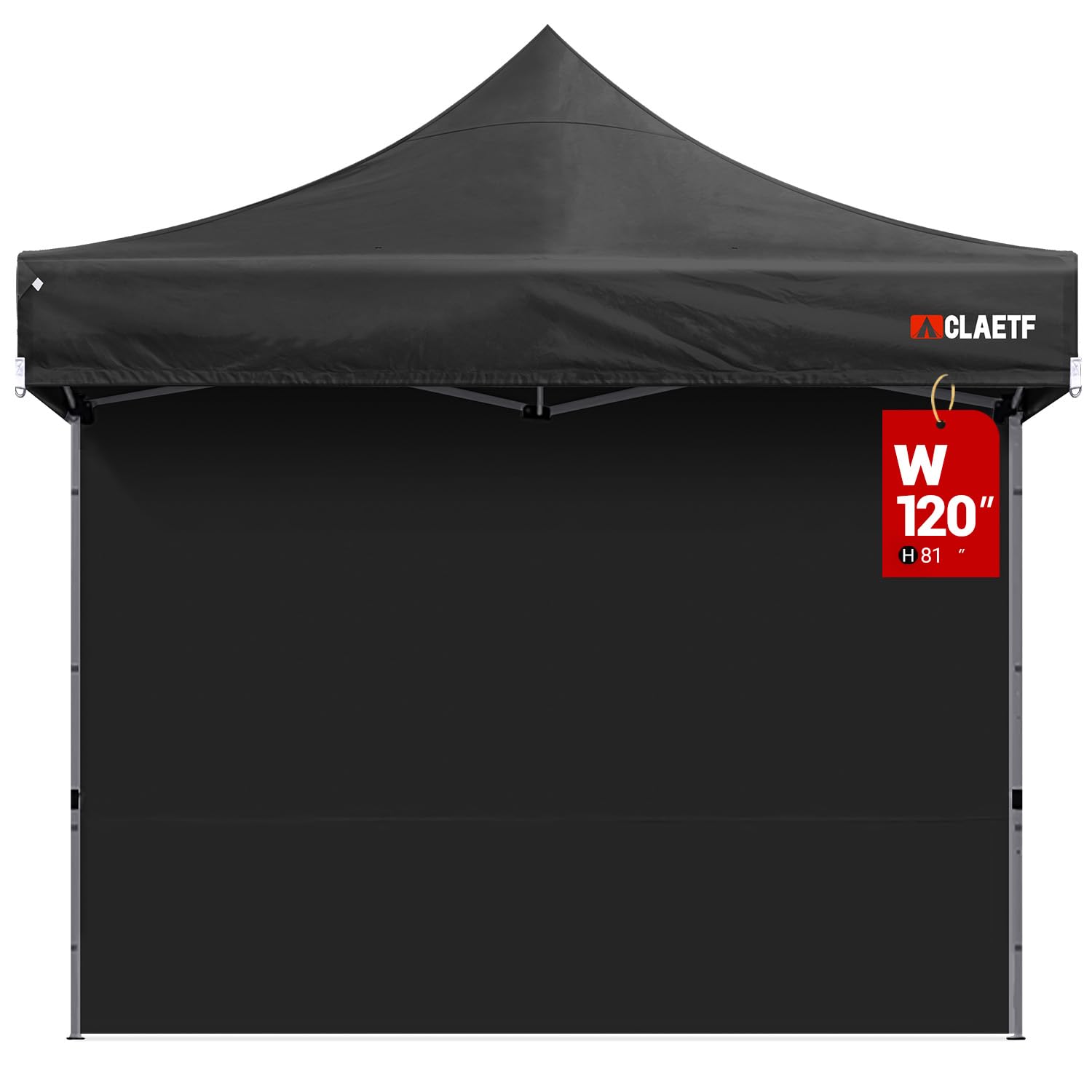 Photo 1 of CLAETF Canopy Sidewalls 10x10 for Pop Up Canopy,Canopy Tent with Sidewalls 210D Oxford Fabric with Waterproof 99% UV Protection,Suits Commercial Canopy,10x10 Canopy Sidewalls 1PCS Only(Black)