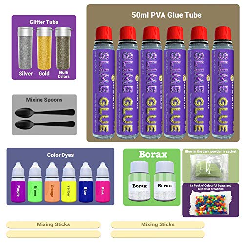 Desire Deluxe Slime Kit for Girls & Boys Ages - Kids DIY Kits Supplies Toy Set for Making Slimes - B - //coolthings.us