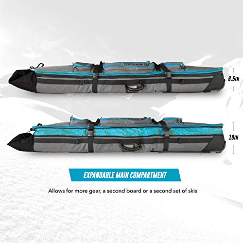 Winterial Rolling Expandable Snowboard and Ski Bag Ski and Snowboard