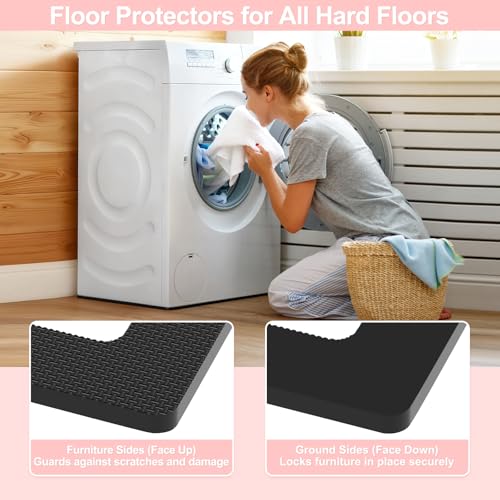 NIUXX 3-in-1 Anti-Vibration Mat Washing Machine 1 cm EVA Damper Set of 3 | Modular EVA Washing Machine & Dryer Mat Stops spin hiking, dampens noise, protects floors. No cutting