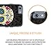 True Color Case Compatible with iPhone 6s Plus Case, Colorful Sugar Skull on Damask HD Printed Hybrid Cover Hard + Soft Slim Durable Protective Shockproof Rubber TPU Bumper – Black