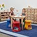 ECR4Kids 24in Square Hardwood Table with 22in Legs, Kids Furniture, Honey