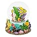 Elanze Designs Sandbar Tropical Fish Clown Coral Ocean Nautical Tabletop Figurine 100MM Sturdy Wind Up Musical Glitter Water Snow Globe Plays Tune by The Beautiful Sea
